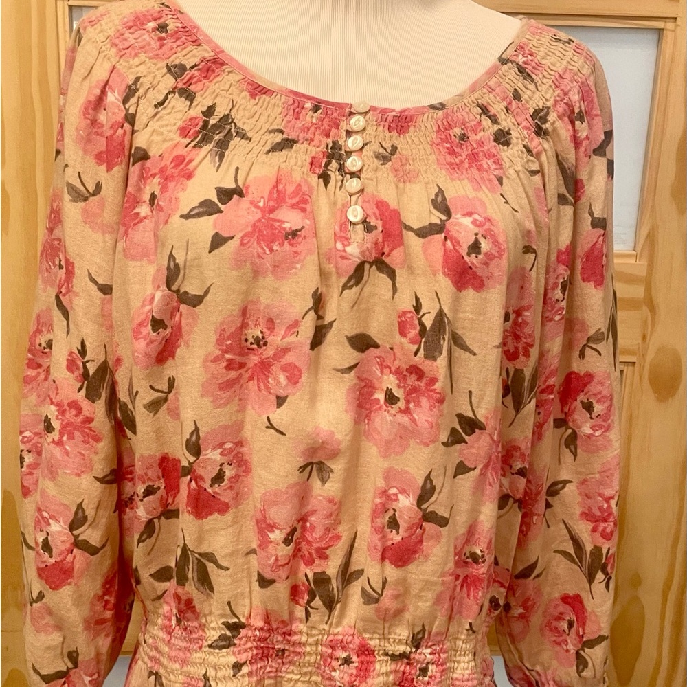 IZOD Flowered Shirt Sz XL